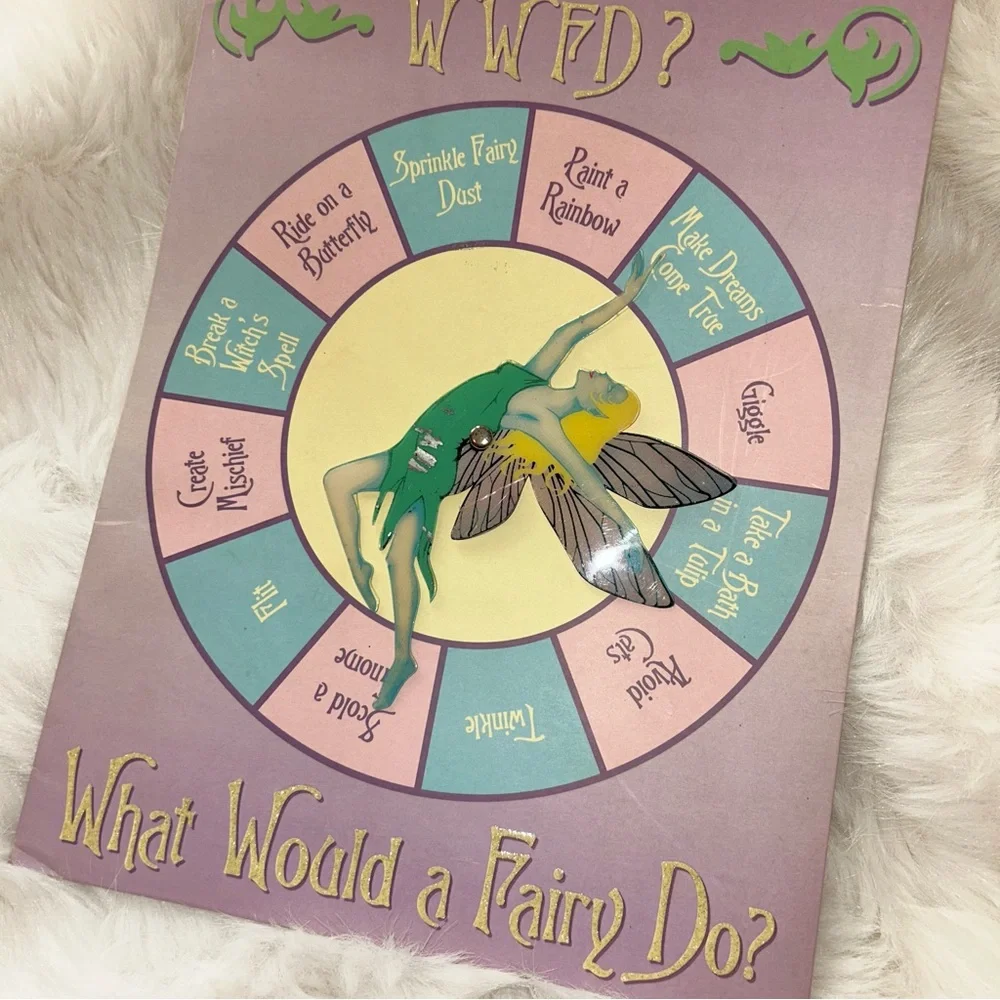 Purple Fairy Spinner Folder Wall Art Game Dainty Decor Rare Y2K Accoutrements